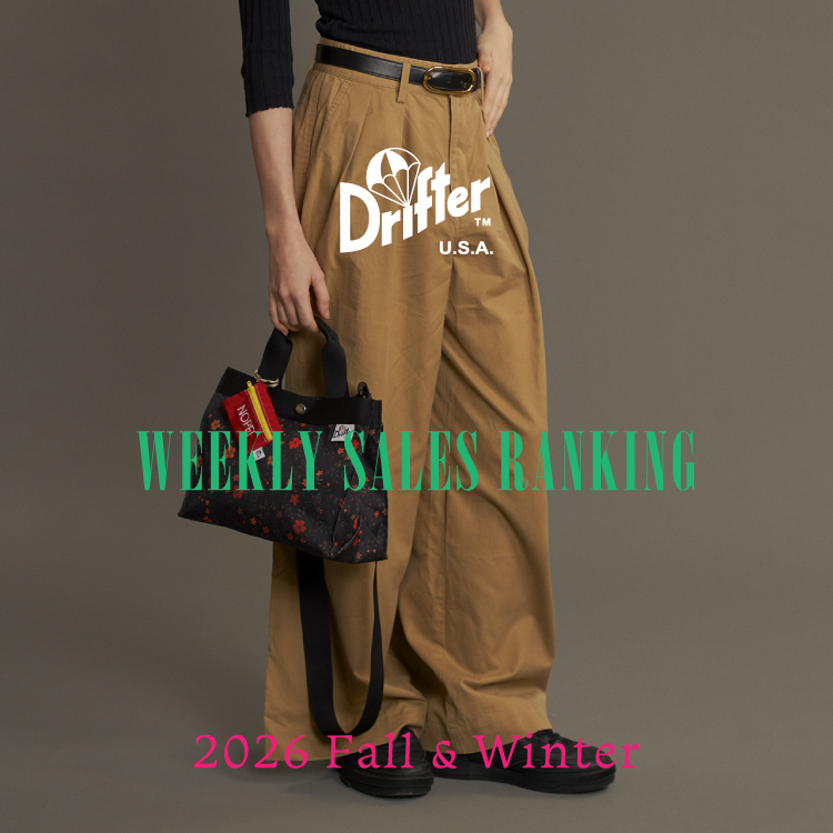 Drifter STORE�i�h���t�^�[�X�g�A�j�̃V���b�v�j���[�X�uDrifter STORE WEEKLY SALES RANKING !!!�v