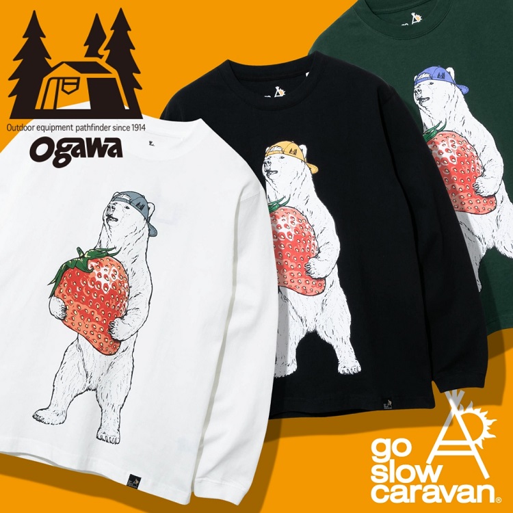 go slow caravan｜ゴースローキャラバンのトピックス「☆「ogawa」とのコラボクマさんTEEが登場☆go slow caravan☆」  - ZOZOTOWN