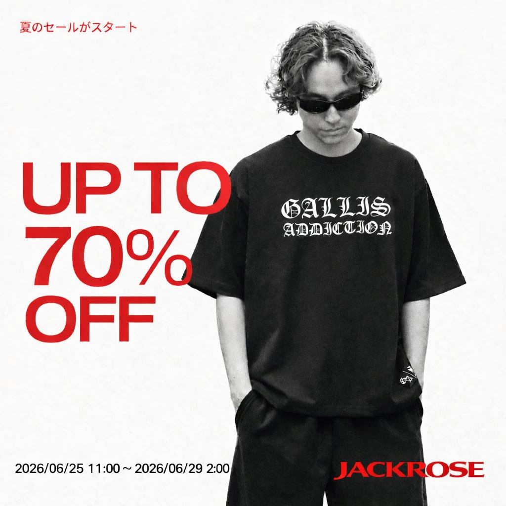JACKROSE�i�W���b�N���[�Y�j�̃V���b�v�j���[�X�u�yJACKROSE�zZOZOTOWN����̃^�C���Z�[����START���v