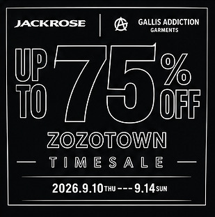 JACKROSE�i�W���b�N���[�Y�j�̃V���b�v�j���[�X�u���Ԍ����TIME SALE���J�Ò��I�I�v