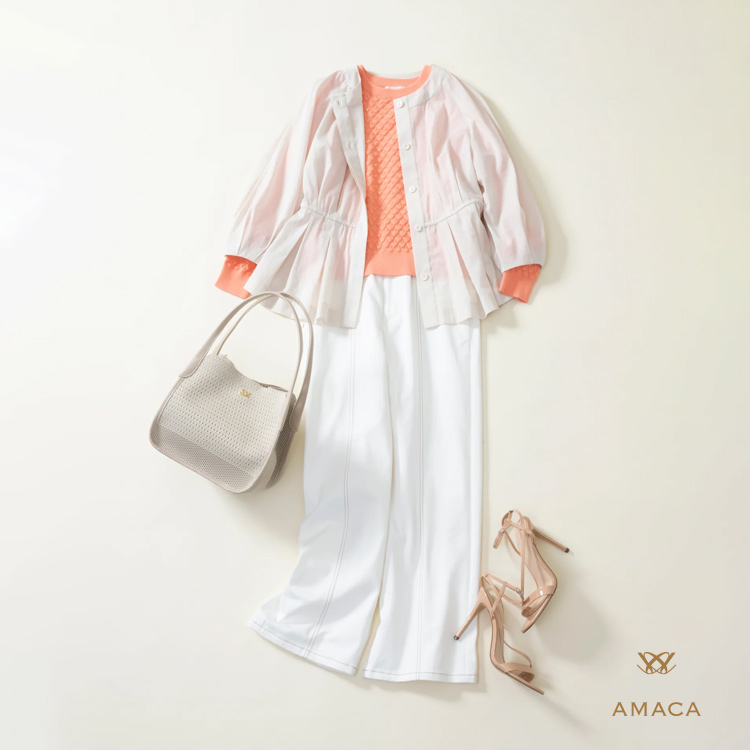 AMACA�i�A�}�J�j�̃V���b�v�j���[�X�uSpring color�FORANGE�̃j�b�g��a�炰��I�[�K���W�[�̃u���]���v
