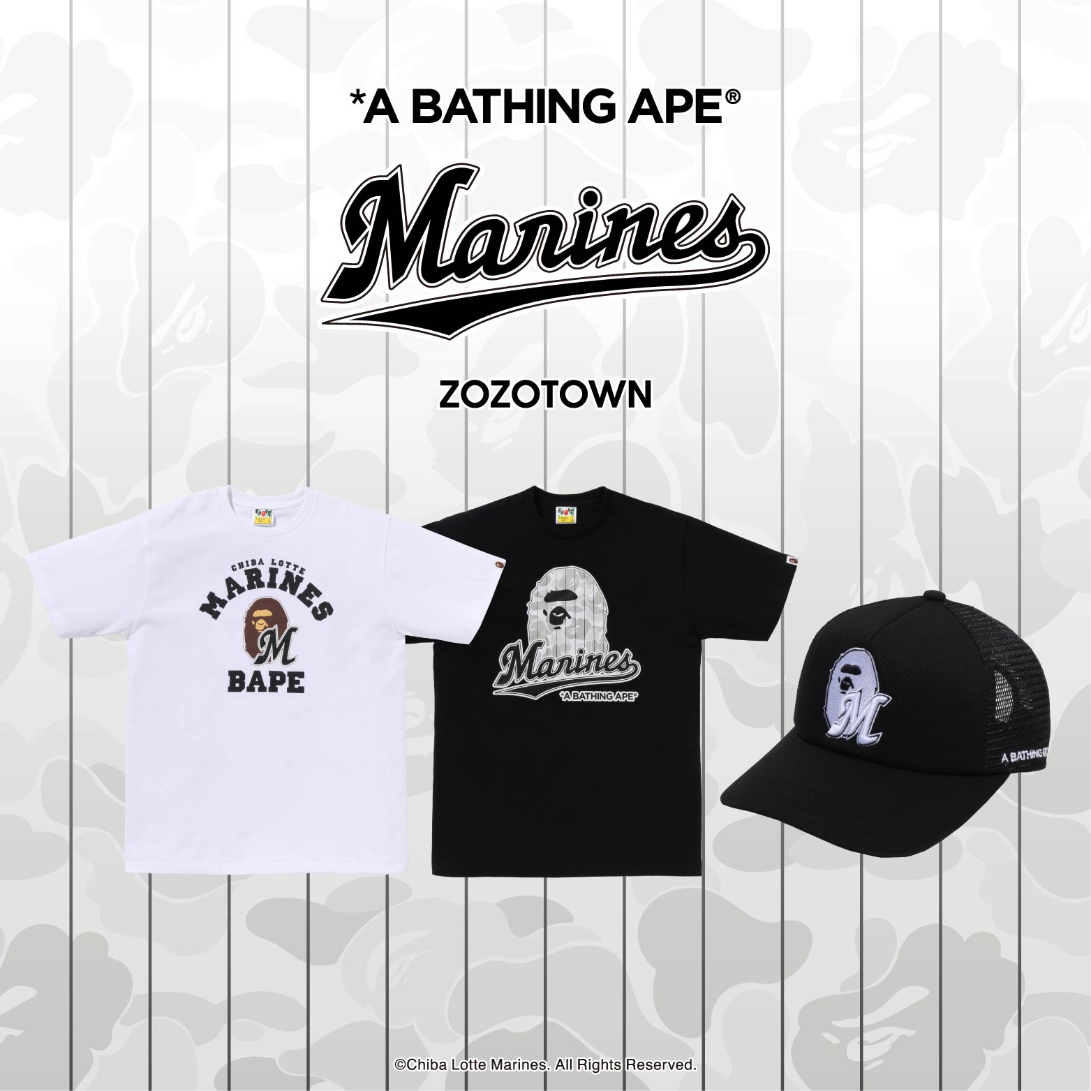 A BATHING APEiA xCVO GCvj̃Vbvj[XuBAPEƐtbe}[ỸR{ACeZOZOTOWNŔ̔Iv