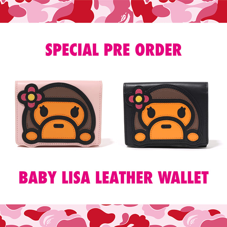 A BATHING APEiA xCVO GCvj̃Vbvj[Xuys\zBABY LISA LEATHER WALLETēoIA BATHING APEv