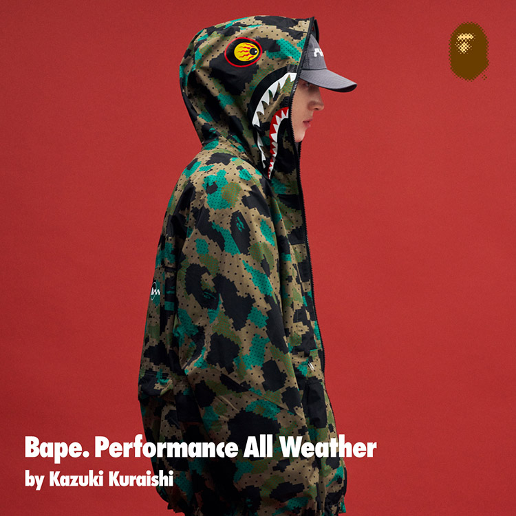 A BATHING APE�i�A �x�C�V���O �G�C�v�j�̃V���b�v�j���[�X�uBAPE Performance All Weather by Kazuki Kuraishi�v