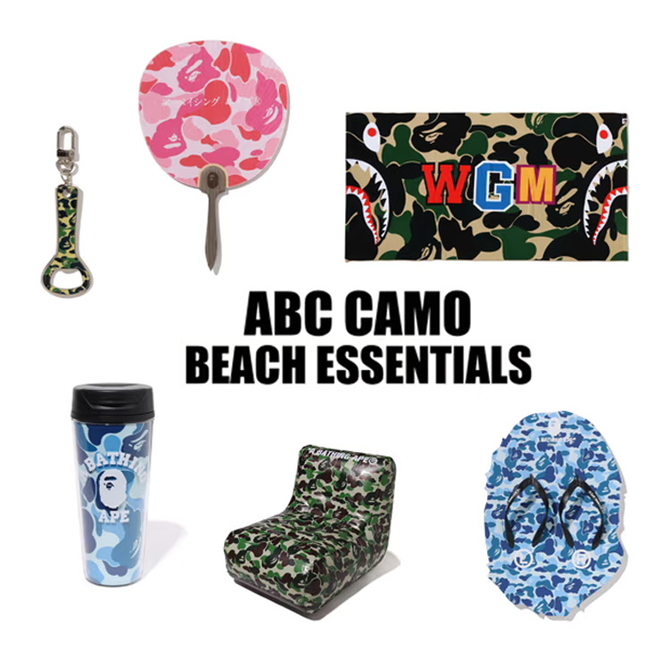 A BATHING APE�i�A �x�C�V���O �G�C�v�j�̃V���b�v�j���[�X�uABC CAMO BEACH ESSENTIALS��A BATHING APE�v