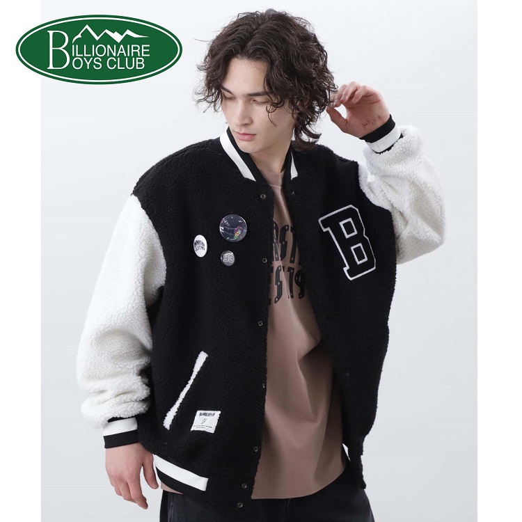 MANASTASH×BILLIONAIRE BOYS CLUB/ビリオネア・ボーイズ・クラブ/BBC BOA VARSITY JACKET WITH  BADG（スタジャン）｜BILLIONAIRE BOYS CLUB（ビリオネア・ボーイズ・クラブ）のファッション通販 - ZOZOTOWN