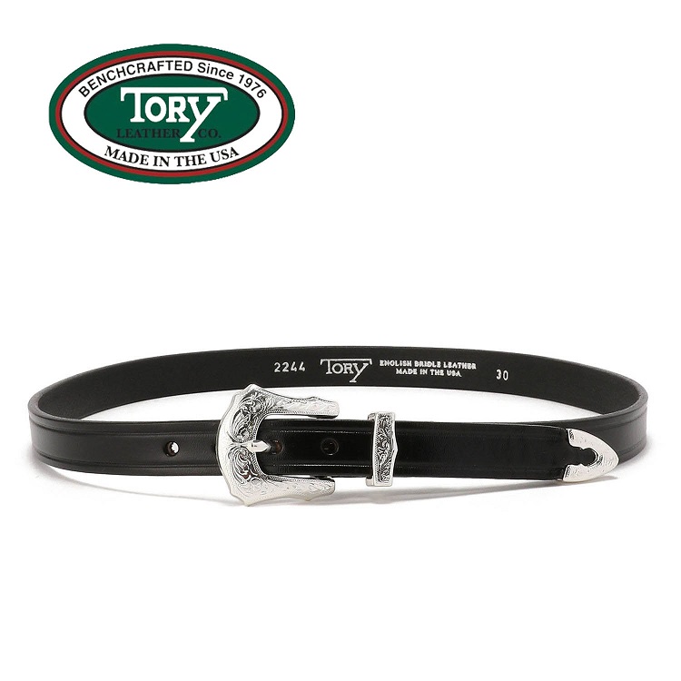 Tory leather レザーベルト ブラック 28