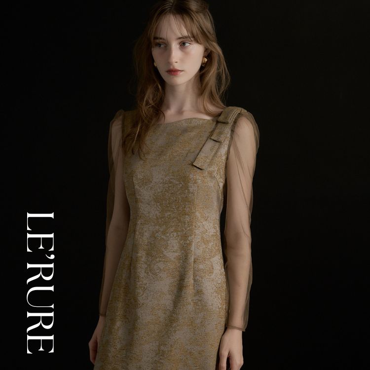 Dorry Doll�i�h���[�h�[���j�̃V���b�v�j���[�X�u�y�l�CITEM�zShoulder ribbon jacquard dress�v