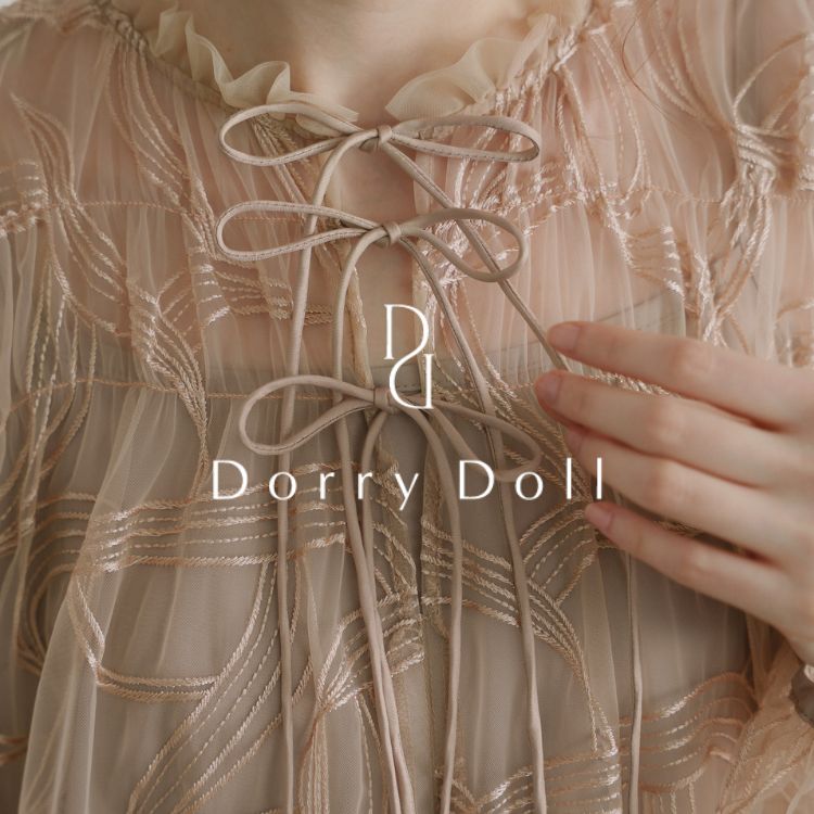 リボン刺繍ギャザードレス（ドレス）｜Dorry Doll（ドリードール）の