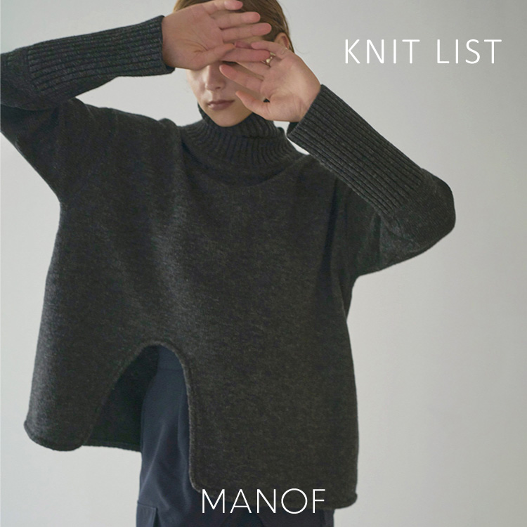 FLARE RIB KNIT TOPS（ニット/セーター）｜MANOF（マノフ）の