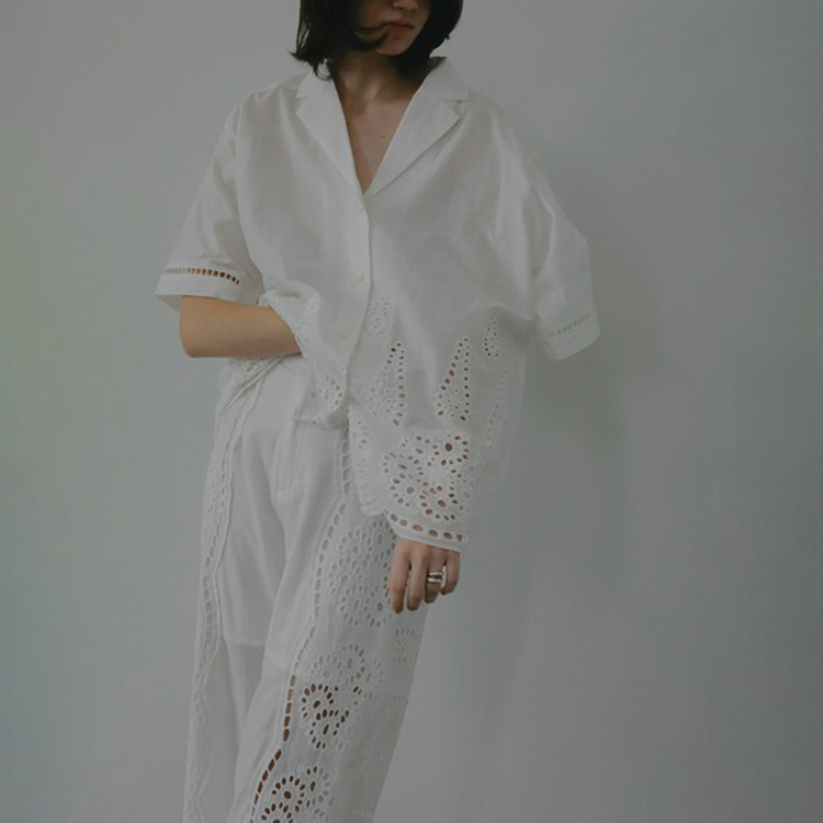 CLANE�i�N���l�j�̃V���b�v�j���[�X�uCUT WORK LACE SHIRT & PANTS�v