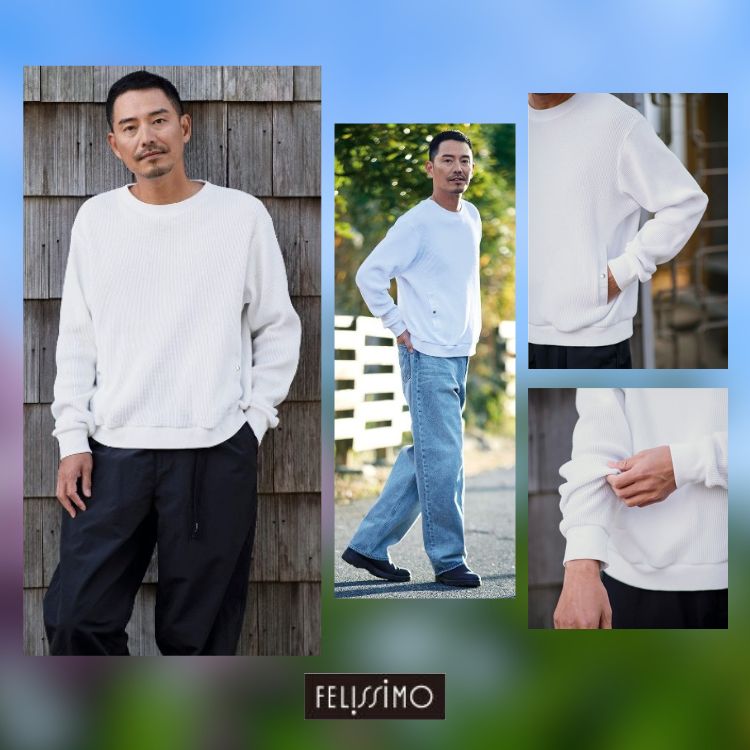 FELISSIMO�i�t�F���V���j�̃V���b�v�j���[�X�u���b�t���̕\�ʊ��Ƀ|�P�b�g���A�N�Z���g�y�T�j�[�N���E�Y �������b�t��T�V���c�z�v