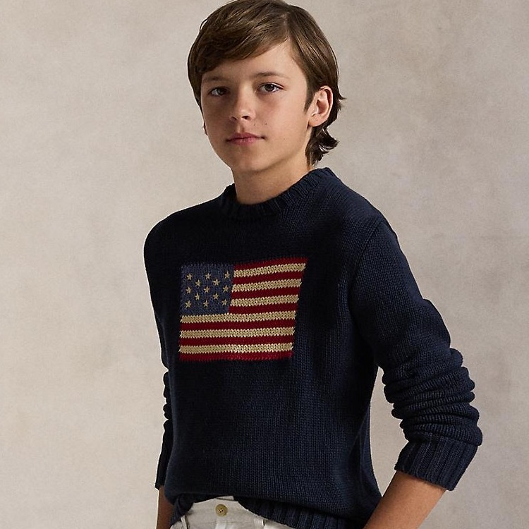 【美品】  GOLFフラッグ クルーネックセーター フラッグ コットン クルーネック セーター（ニット/セーター）｜POLO