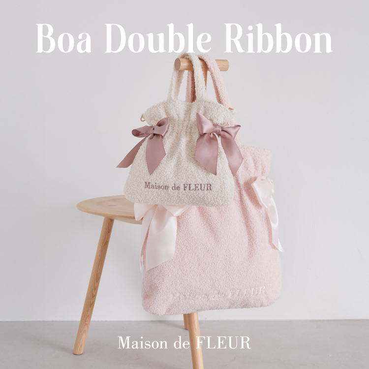 Maison de FLEURi] h t[j̃Vbvj[XuyBoa Double Ribbon Tote BagzlC̃_u{g[gobO̐V삪ov
