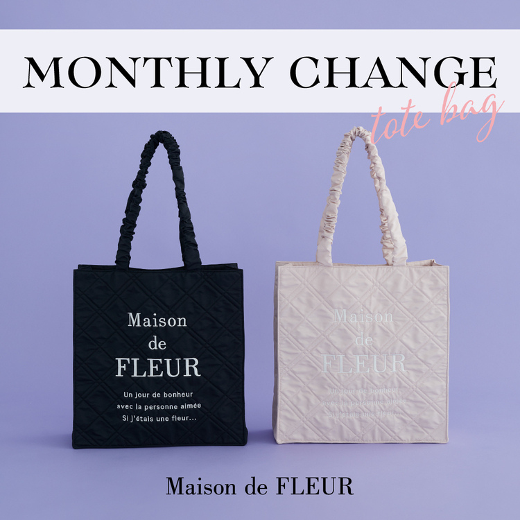 Maison de FLEURi] h t[j̃Vbvj[XuyMonthly Change Tote Bagz lC̃g[gobOɐV삪oIv