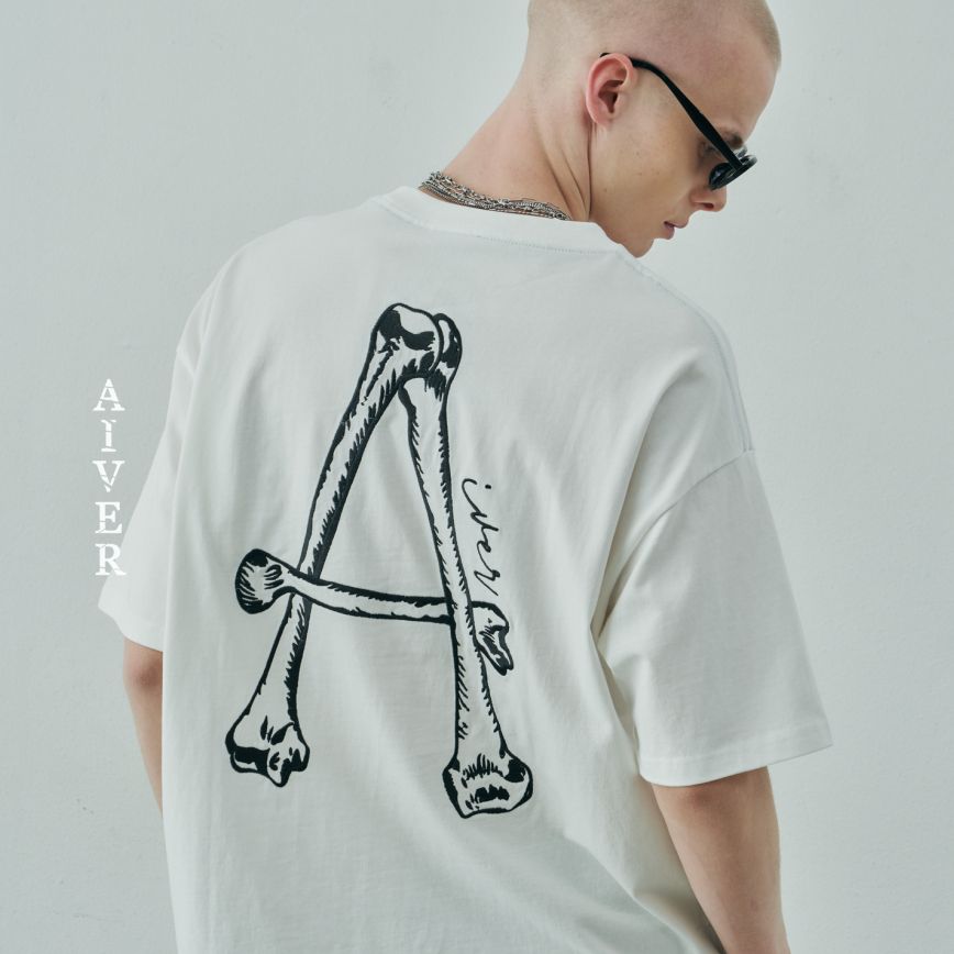 AIVER A刺繍S/S TEE（Tシャツ/カットソー）｜AIVER（アイバー）の