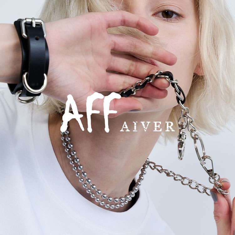 CASPER JOHN AIVER�i�L���X�p�[�W���� �A�C�o�[�j�̃V���b�v�j���[�X�u�y�E�H���b�g�`�F�[���ɂ��l�b�N���X�ɂ��z��AFF AIVER �҂ݍ��݃`�F�[�� MADE IN JAPAN���v