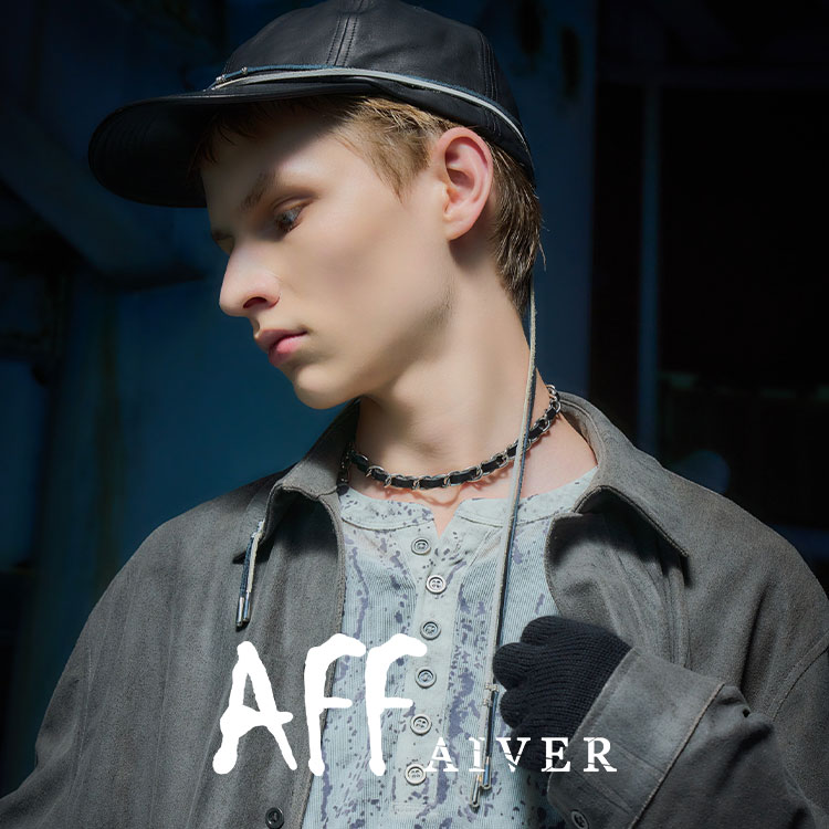 CASPER JOHN AIVER�i�L���X�p�[�W���� �A�C�o�[�j�̃V���b�v�j���[�X�u�yNEW ARRIVAL�z��AFF AIVER ���U�[�R�[�h�l�b�N���X���v