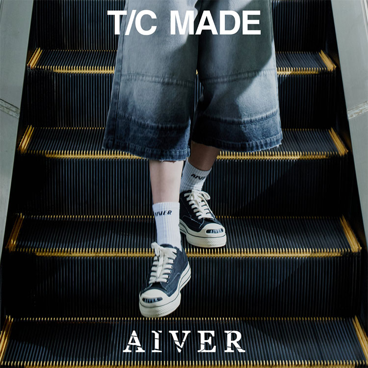 CASPER JOHN AIVER�i�L���X�p�[�W���� �A�C�o�[�j�̃V���b�v�j���[�X�u�y�\�񂩂�ʏ�̔��ɂȂ�܂����z��T/C MADE×AIVER �u���b�N�A�E�g�X�j�[�J�[���v