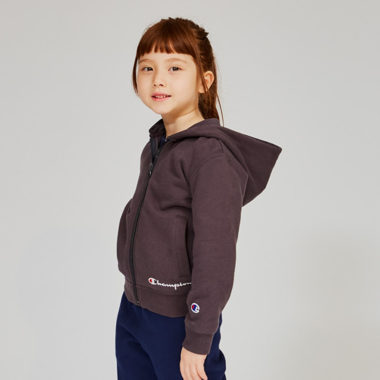 Champion チャンピオン キッズ ワンポイント刺繍 長袖 Tシャツ