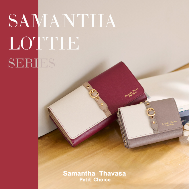 バイカラーフロントベルト 長財布（財布）｜Samantha Thavasa Petit