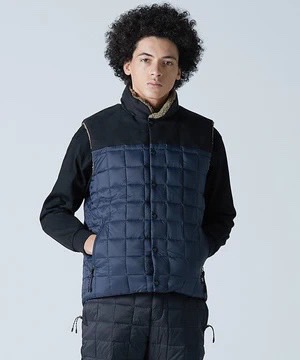 TAION】タイオン REVERSIBLE MOUNTAIN VEST TAION-R002PNLMB（ダウン