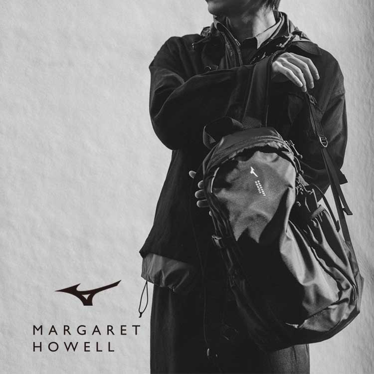 MARGARET HOWELL�i�}�[�K���b�g�E�n�E�G���j�̃V���b�v�j���[�X�u�yMIZUNO FOR MARGARET HOWELL�zBAG�v