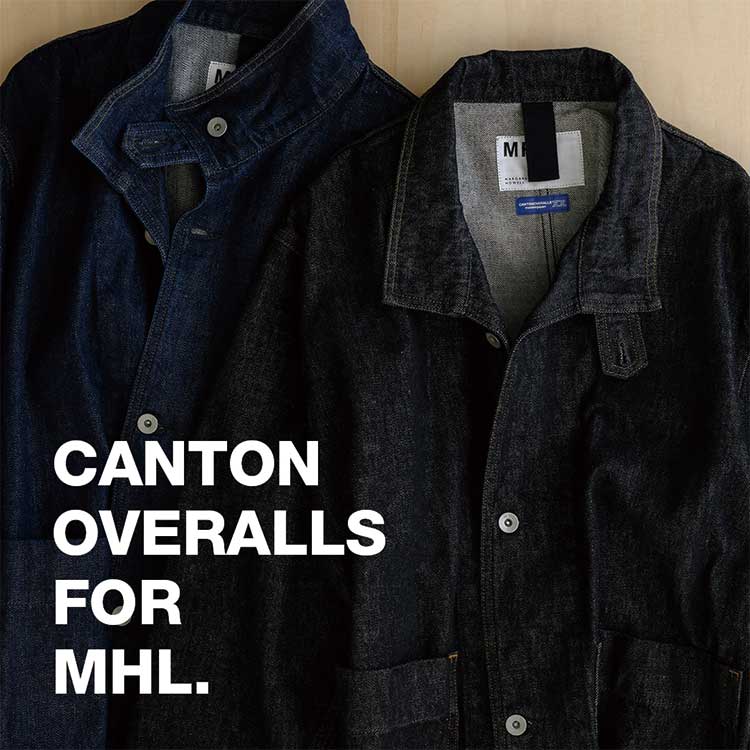 MARGARET HOWELL�i�}�[�K���b�g�E�n�E�G���j�̃V���b�v�j���[�X�u�yMHL.�zCANTON OVERALLS FOR MHL.�v
