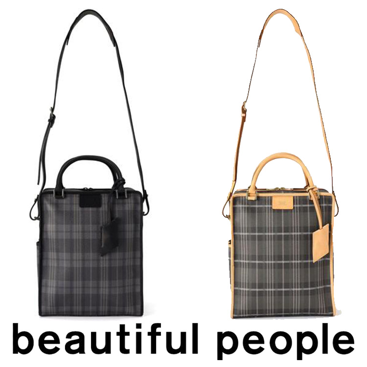 ROYAL FLASH�i���C���� �t���b�V���j�̃V���b�v�j���[�X�u�ybeautiful people/�r���[�e�B�t���s�[�v���zNOBLE POP PLAID TOTE BAG�v