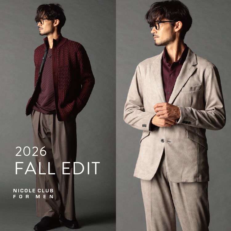 NICOLE�i�j�R���j�̃V���b�v�j���[�X�u�yNICOLE CLUB FOR MEN�z2026 FALL EDIT�v