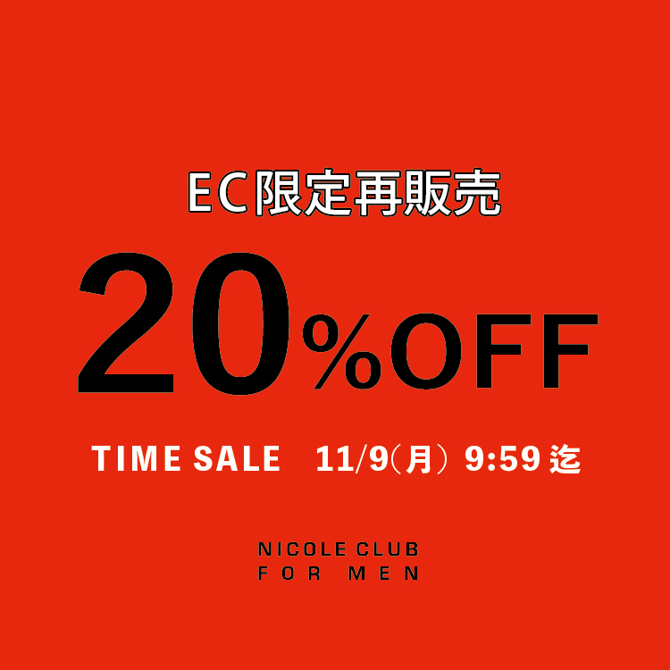 NICOLE�i�j�R���j�̃V���b�v�j���[�X�u�yNICOLE CLUB FOR MEN�zEC����Ĕ̔�20��OFF�v