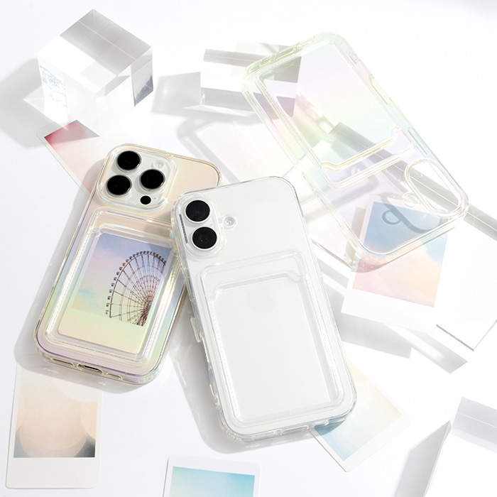 iPhone 16 専用 Premium Style ポケット付 ケース TPU スマホケース