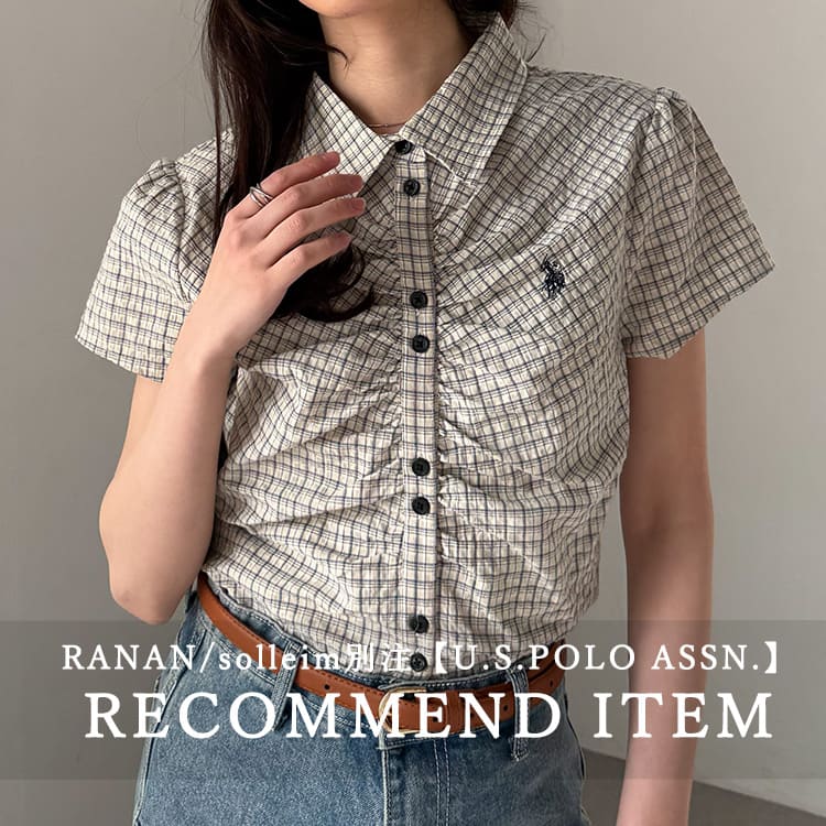 セール】RANAN/solleim別注【U.S.POLO ASSN.】シャーリングシャツ