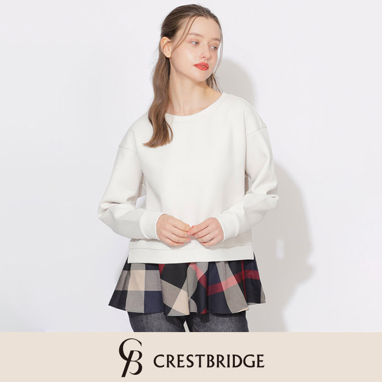 BLUE LABEL CRESTBRIDGE コーディガン　ブラック　38 クレストブリッジチェックリバーシブルダンボールコーディガン