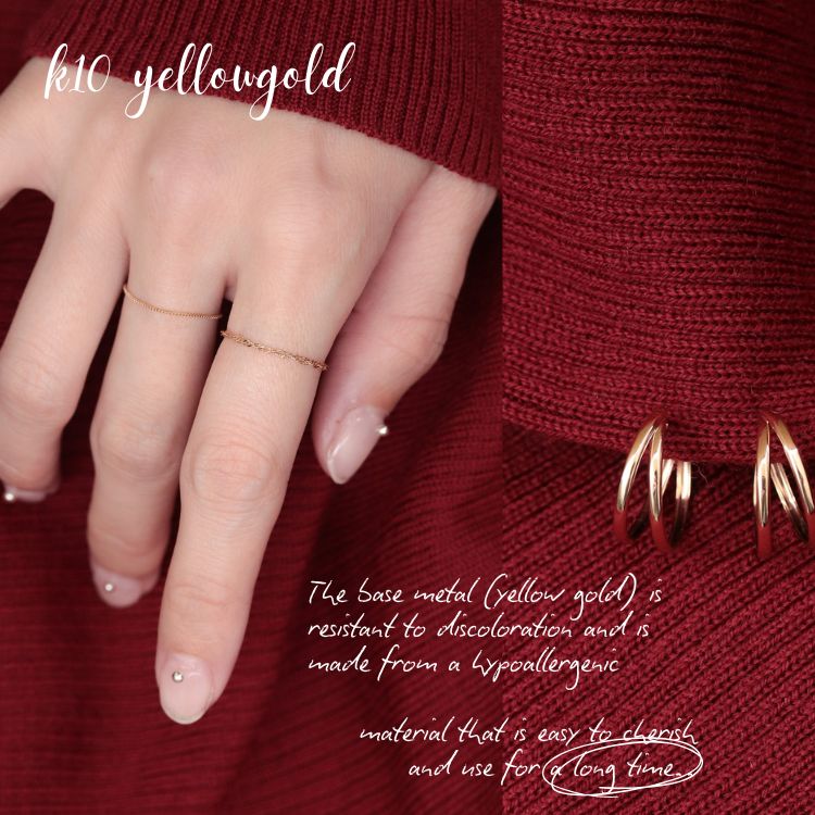 K10 カットボール チェーンリング（リング）｜NOIR DE POUPEE（ノ