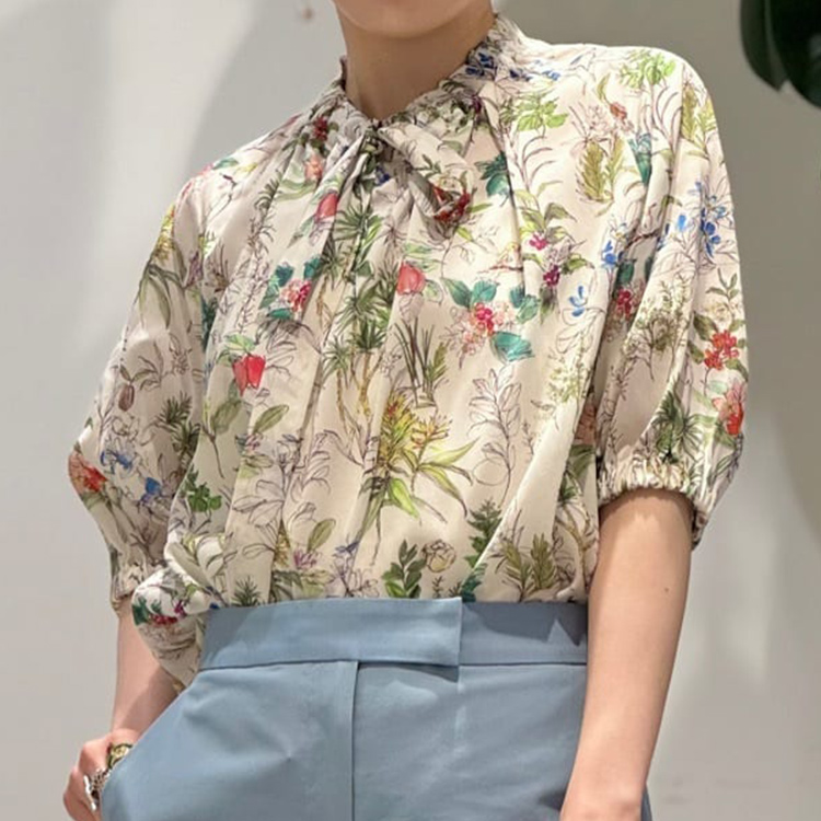 CABaN タイプライターダブルクロス アシンメトリックフリル