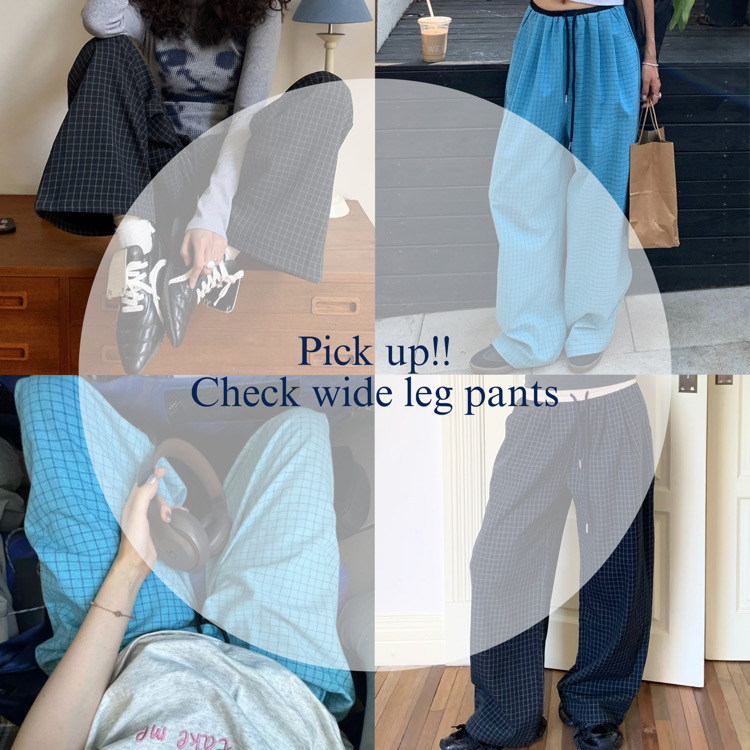 MANGROVEi}O[uj̃Vbvj[XuPick upIcheck wide leg pants v