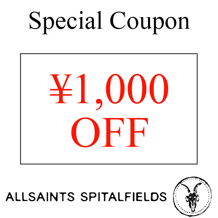 ALLSAINTS�i�I�[���Z�C���c�j�̃V���b�v�j���[�X�u�yZOZO��� TIME SALE �J�Ò��I�z�{������E1000�~�N�[�|���z�z�I�yALLSAINTS�z�v