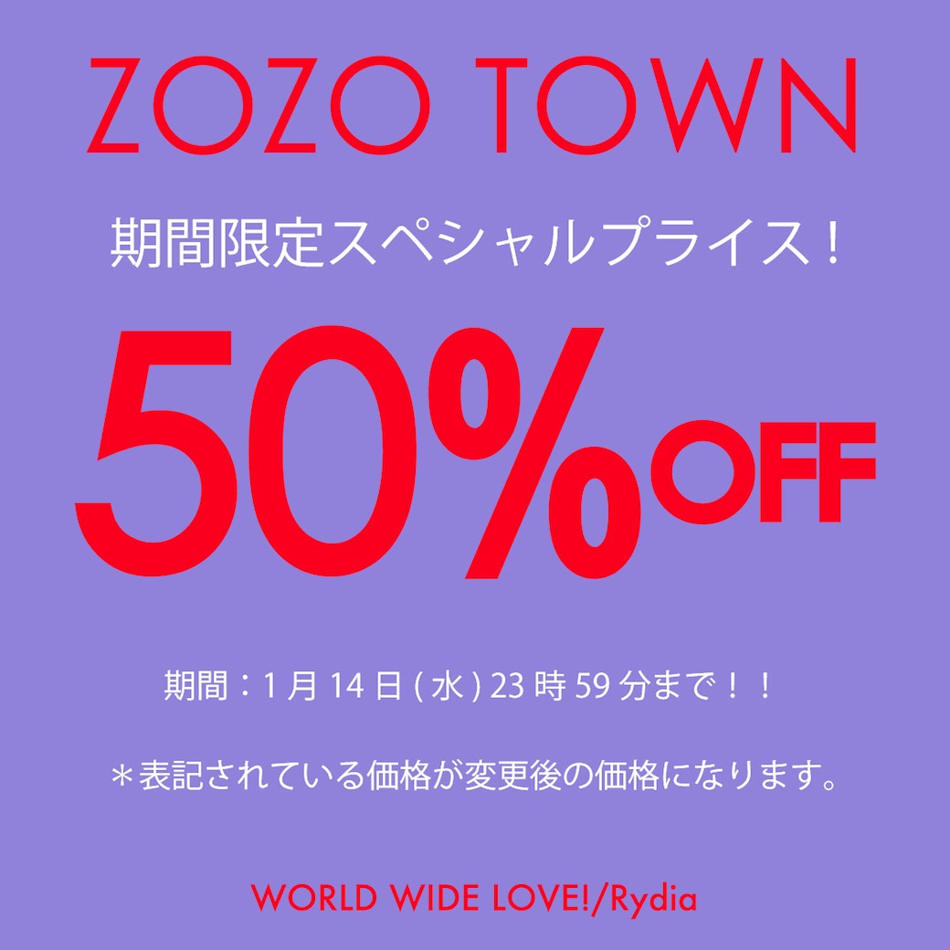 WORLD WIDE LOVE!/Rydia�i���[���h���C�h���u!/���f�B�A�j�̃V���b�v�j���[�X�u�yZOZO���� TIME SALE�z�v