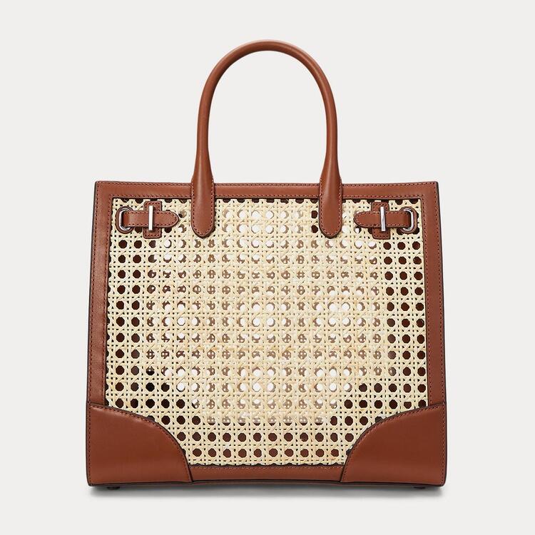 LAUREN RALPH LAUREN✨異素材カメラバッグ　スクエア　金具　本革 レザー ミディアム Marcy カメラ バッグ（ショルダーバッグ