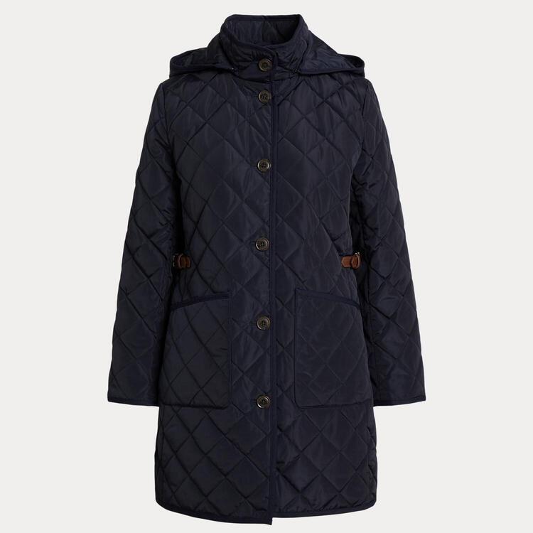 フーデッド ダイヤモンドキルテッド コート（その他アウター）｜LAUREN