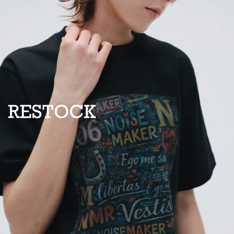 NOISE MAKER�i�m�C�Y���[�J�[�j�̃V���b�v�j���[�X�uRESTOCK�b�y�ڐG�⊴�z�O���t�B�b�NTEE�v