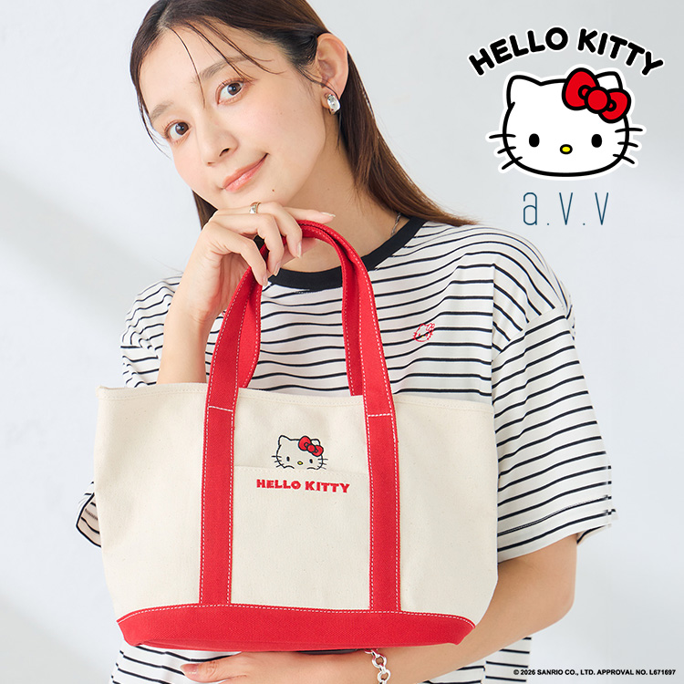 a.v.v�i�A�[�E���F�E���F�j�̃V���b�v�j���[�X�u�yHELLO KITTY×a.v.v�z���ʌ���I���̉Ă𐷂�グ��R���{T�V���c���o�b�O���o��I�v