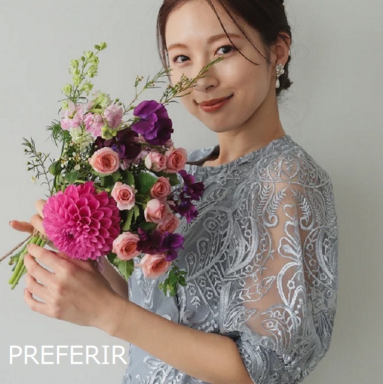 セール】ボタニカル 刺繍レース 結婚式 パーティー オケージョン