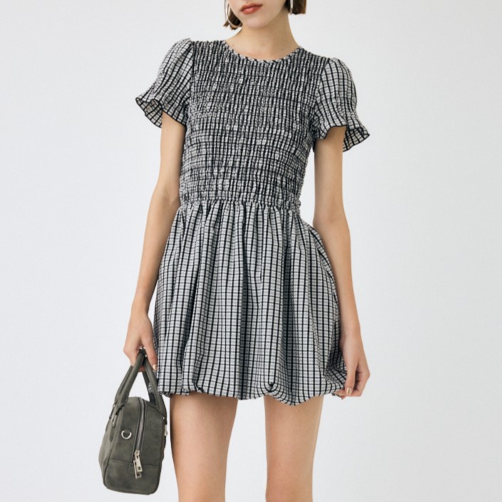 MOUSSYi}EW[j̃Vbvj[XuyMOUSSYzՂՂƂ\ʊfs[XIGATHER BALLOON MINI DRESSv