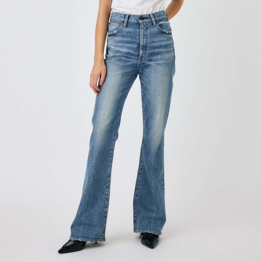 【極美品】MVS BLACK FLARE(L) / ロングサイズ MVS BLACK FLARE(L) / ロングサイズ（デニムパンツ）｜MOUSSY