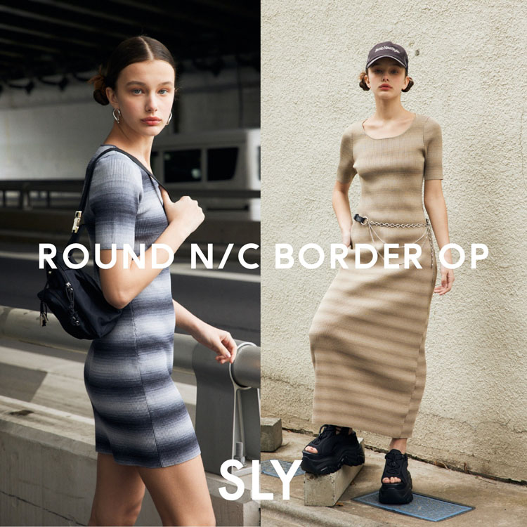 SLY｜スライのトピックス「【デザインワンピ】ROUND N/C BORDER OP