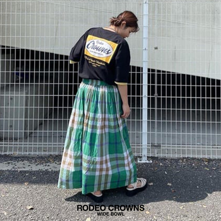 ロデオクラウンズワイドボウル☆チェックスカート - ロングスカート