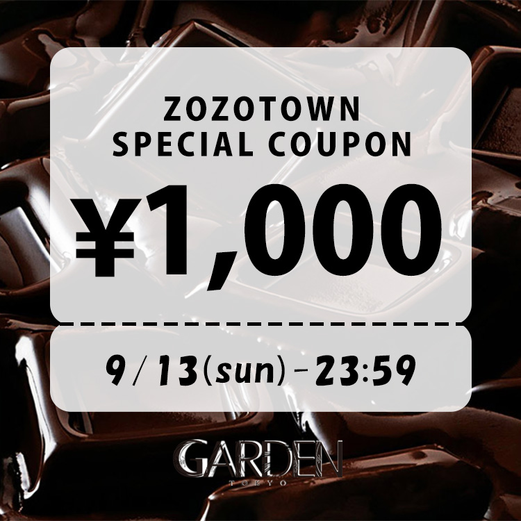 GARDEN TOKYO�i�K�[�f���@�g�E�L���E�j�̃V���b�v�j���[�X�u�yGARDEN TOKYO�z9/13������1,000�~�N�[�|���z�z�v