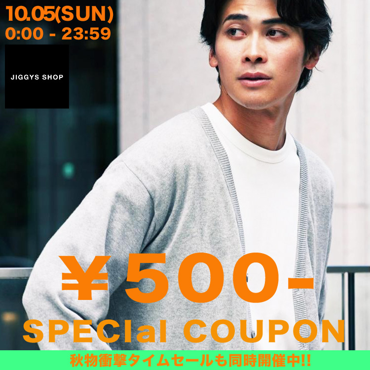 JIGGYS SHOPiWM[YVbvj̃Vbvj[XuyJIGGYS SHOPz24Ԍ500~OFFN[|JÁv